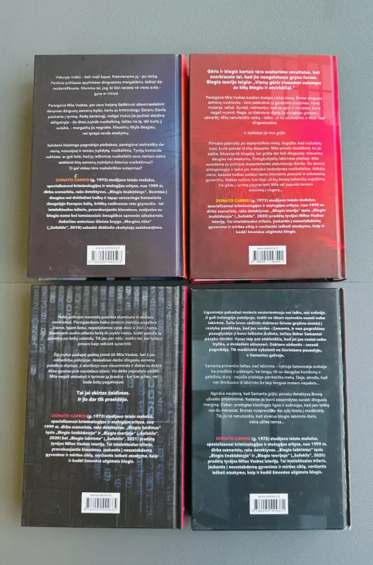 Blogio šnabždesys + Blogio teorija + Blogio labirintas + Blogio žaidimas - Donato Carrisi, knyga 3