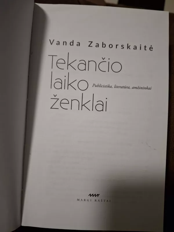 Tekančio laiko ženklai - Vanda Zaborskaitė, knyga 3