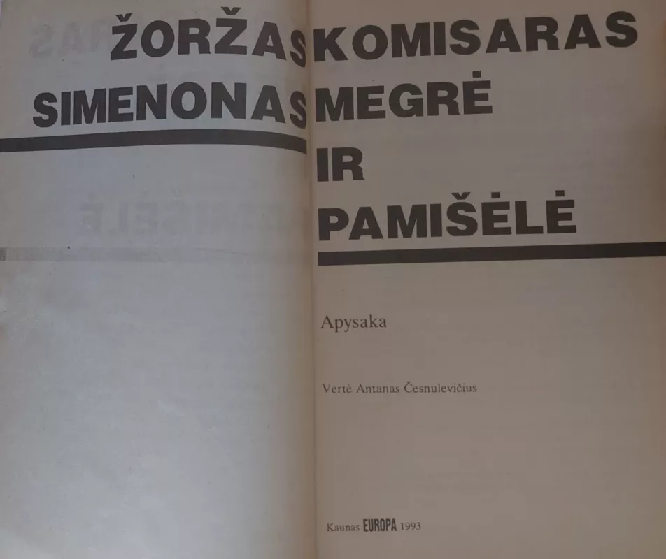 Komisaras Megrė ir pamišėlė - Žoržas Šimenovas, knyga 3