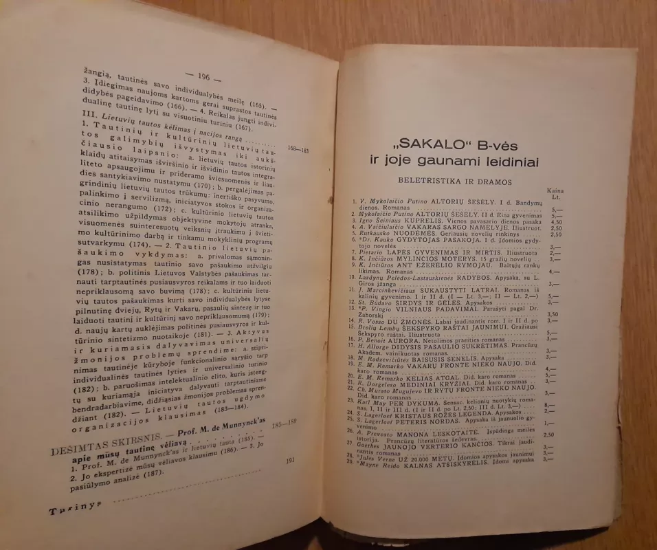 Lietuvių tauta ir jos ugdymas - S. Šalkauskis, knyga 6