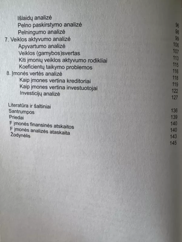 Finansinių ataskaitų analizė - Vitalija Bagdžiūnienė, knyga 6