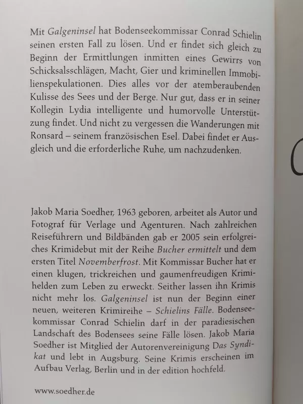 Galgeninsel - Schielins Fälle - Kriminalroman - Jakob Maria Soedher , knyga 3