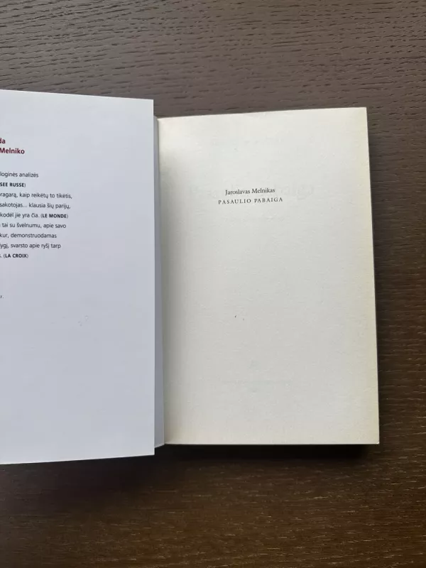 Pasaulio pabaiga - Jaroslavas Melnikas, knyga 5