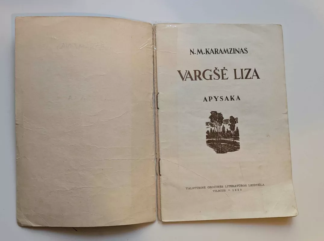 Vargšė Liza (lietuvių k.) 1950 - Nikolajus Karamzinas, knyga 3