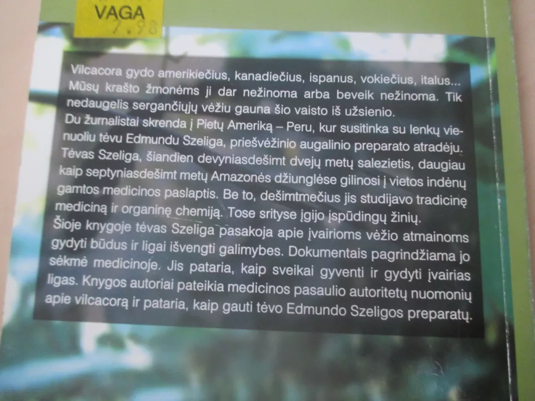 Vilcacora gydo vėžį - Grzegorzas Rybinskis, knyga 4