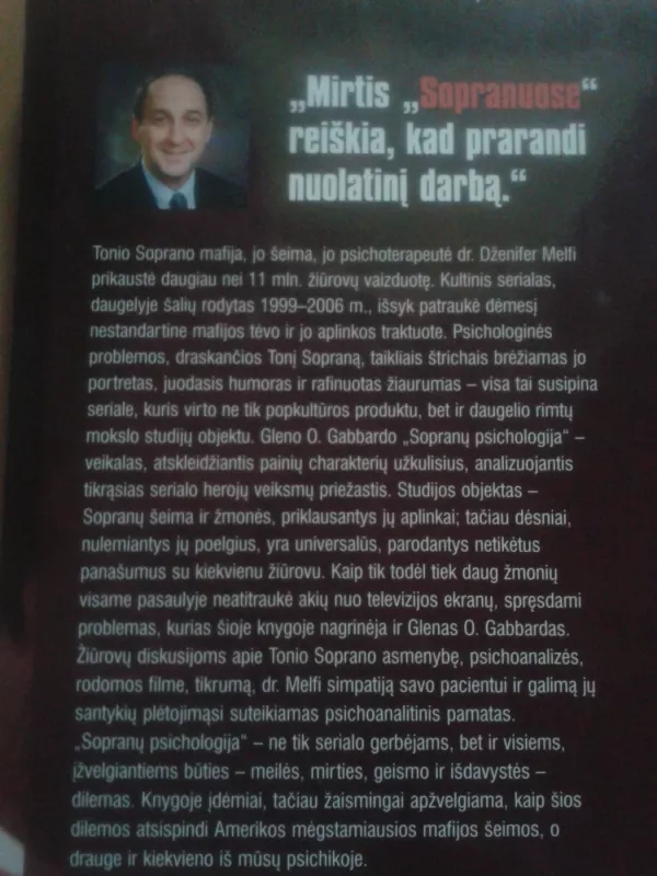 Sopranų psichologija - Glen O. Gabbard, knyga 4