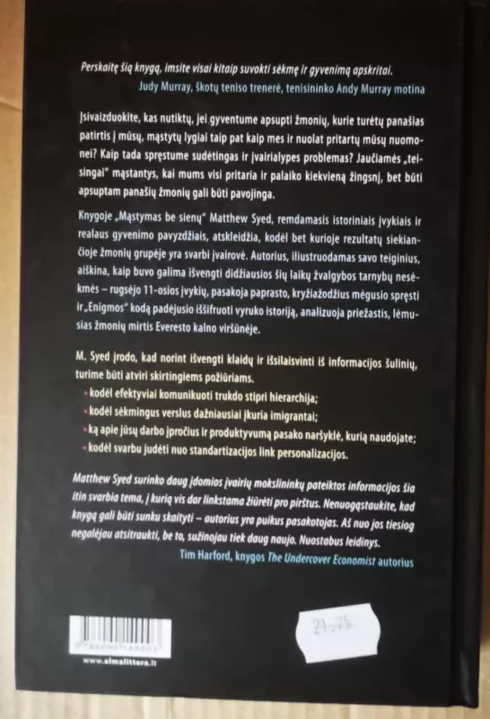 Mąstymas be sienų. Skirtingų požiūrių galia - Matthew Syed, knyga 3