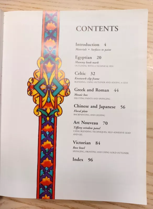 Classic Glass Painting: Inspirations from the Past Paperback - Judy Balchin, knyga 5