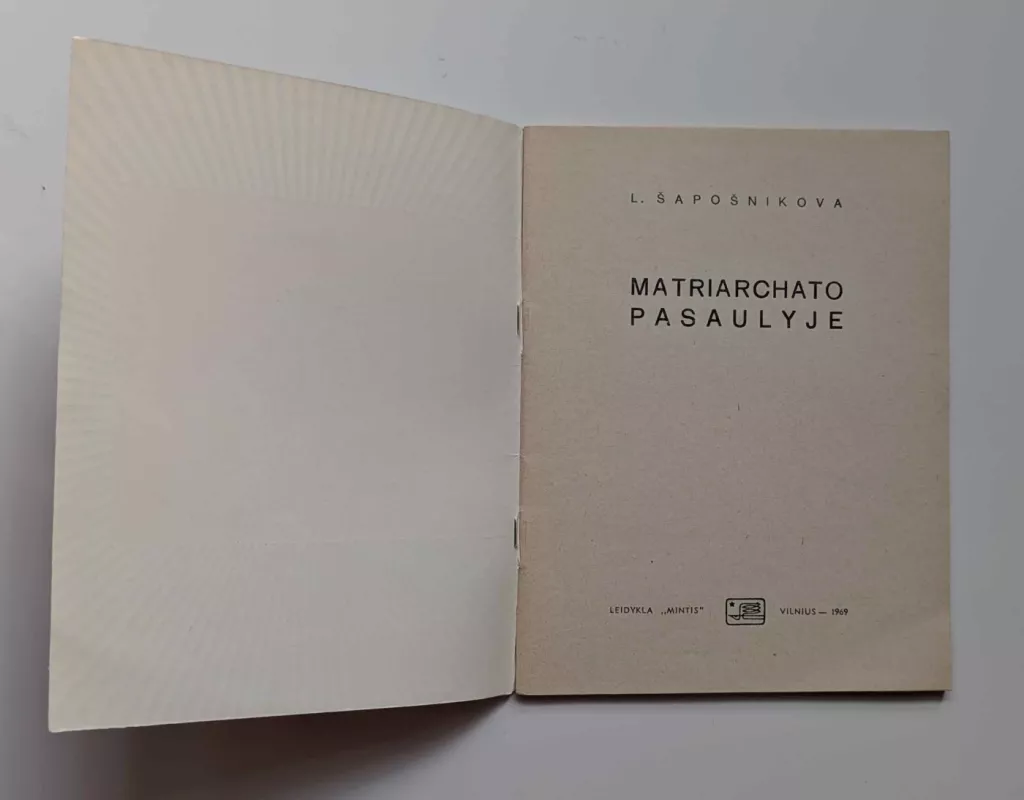 Matriarchato pasaulyje - L. Šapošnikova, knyga 3