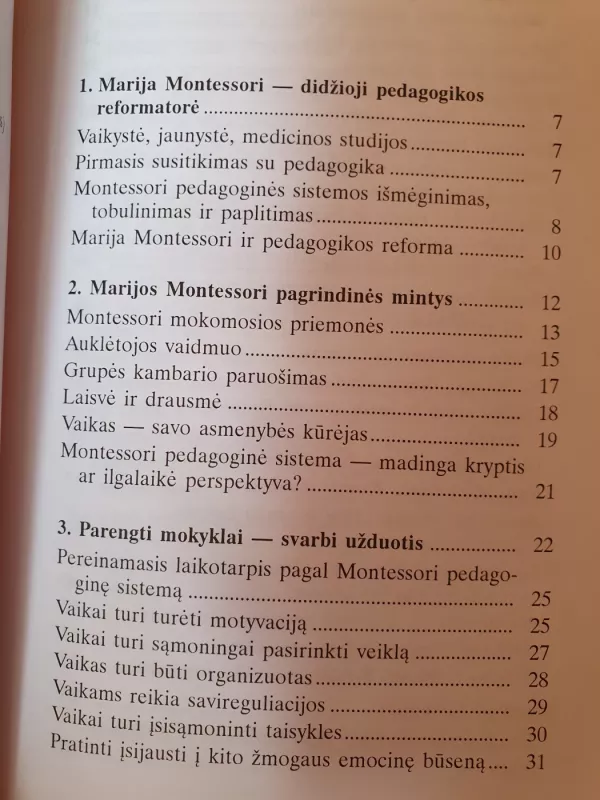 Vaikų rengimas mokyklai pagal M. Montessori - Christine Hagemann, Ingrida  Borner, knyga 3
