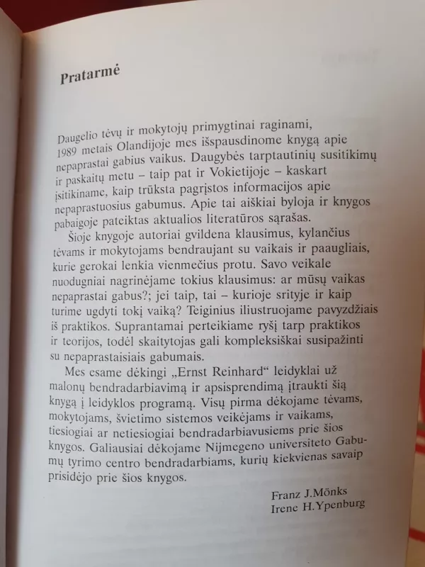 Mūsų vaikas nepaprastai gabus - J. Monks, ir kiti , knyga 3