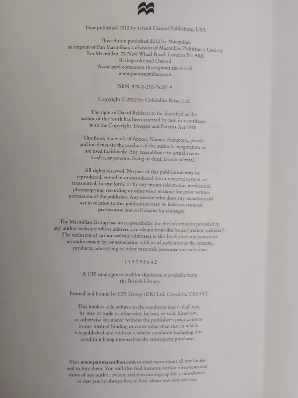 The Innocent - Baldacci David, knyga 5