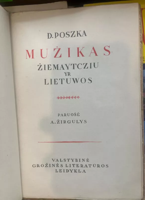 Mužikas žiemaytcziu yr Lietuwos - D. Poszka, knyga 3