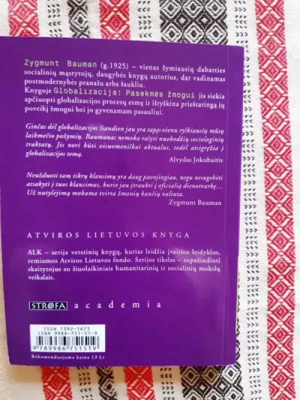 Globalizacija - Zygmunt Bauman, knyga 3