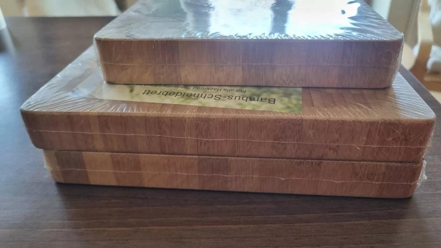 Trys storos bambuko lentutės maisto pjaustymui - dvi didesnės ir viena mažesnė - , namai ir interjeras 4