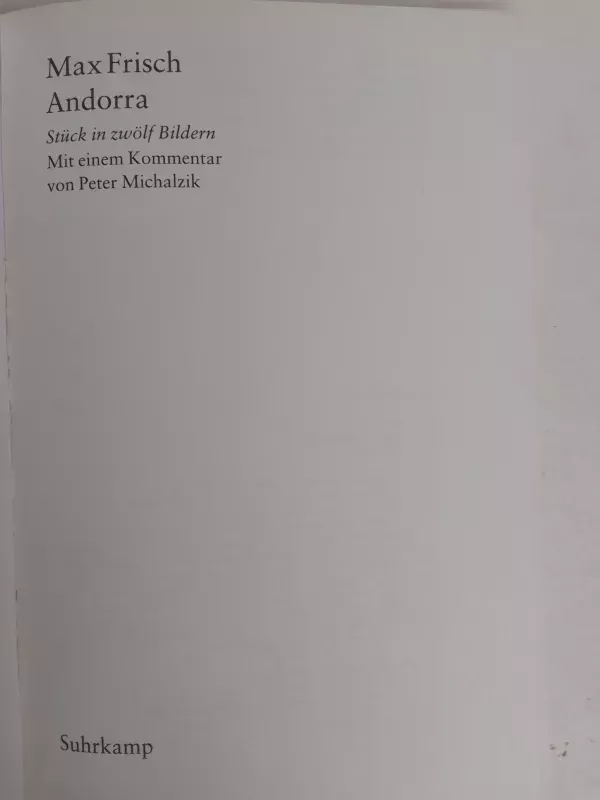 Andorra - Text und Kommentar - Max Frisch, knyga 4