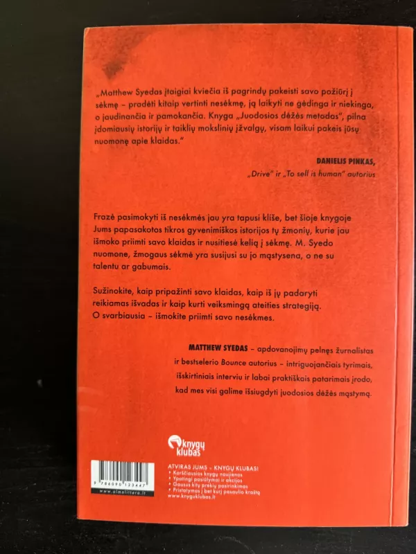 Juodosios dėžės metodas - Matthew Syed, knyga 2
