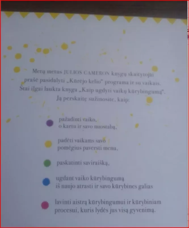 Kaip ugdyti vaikų kūrybingumą - Julia Cameron, Emma Lively, knyga 4