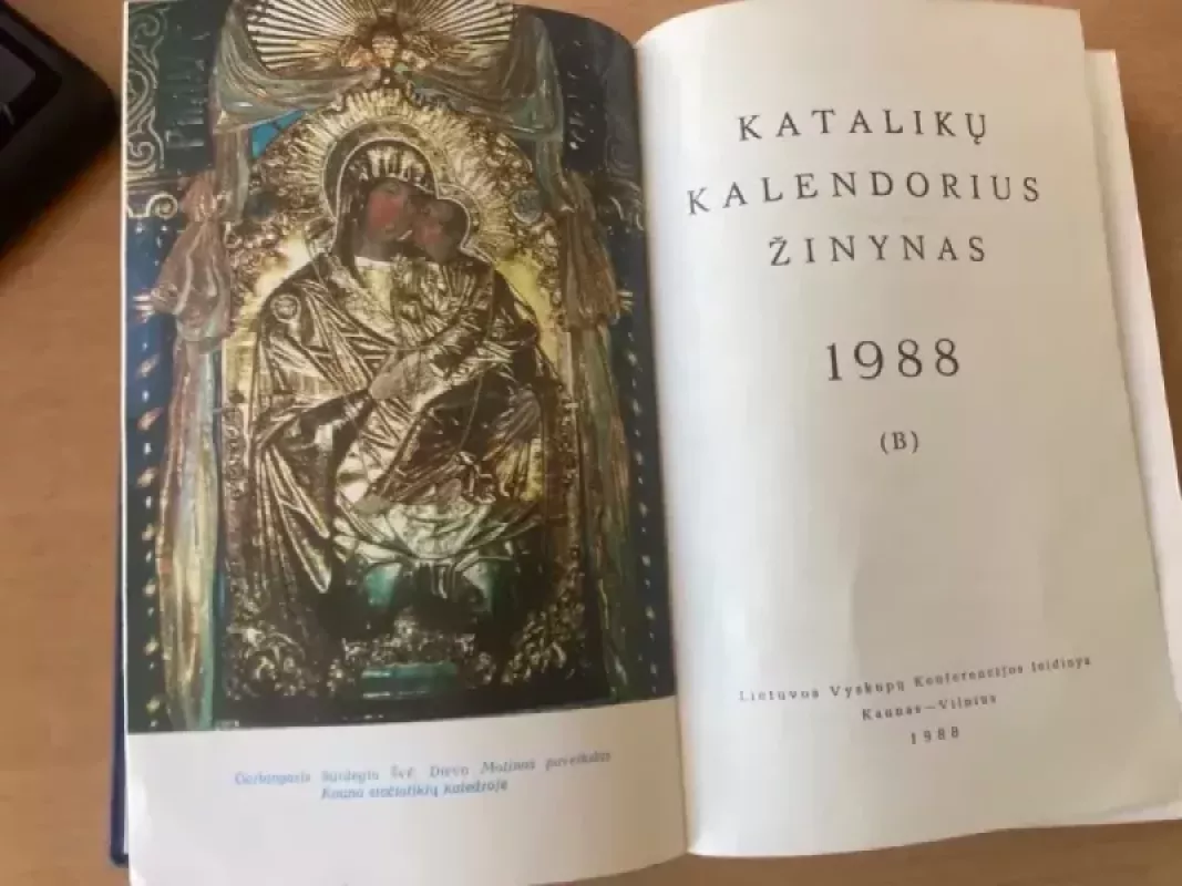 Katalikų Kalendorius Žinynas 1988 (B) - Autorių Kolektyvas, knyga 3