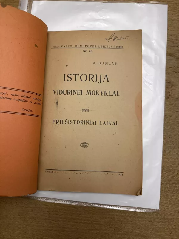 Istorija vidurinei mokyklai. Priešistoriniai laikai - A. Busilas, knyga 3