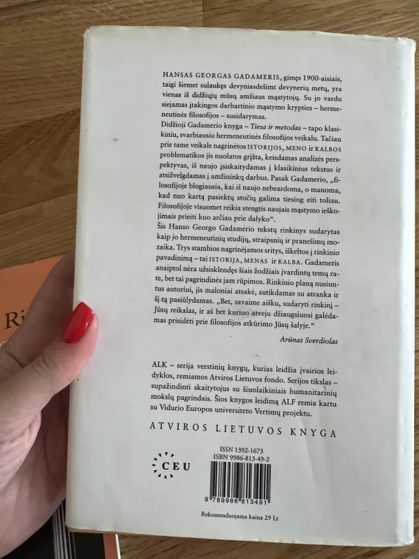 Istorija. Menas. Kalba - Hans-Georg Gadamer, knyga 3