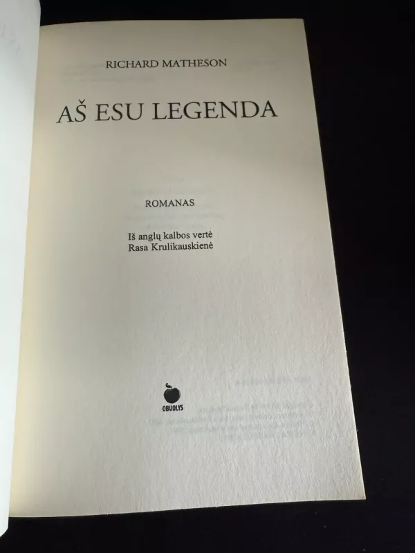 Aš esu legenda - Richard Matheson, knyga 3