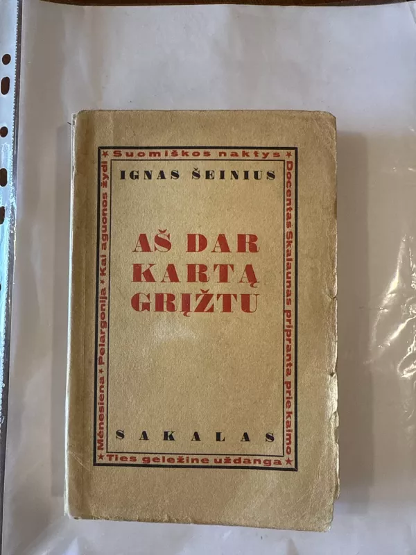 Aš dar kartą grįžtu - Ignas Šeinius, knyga 2