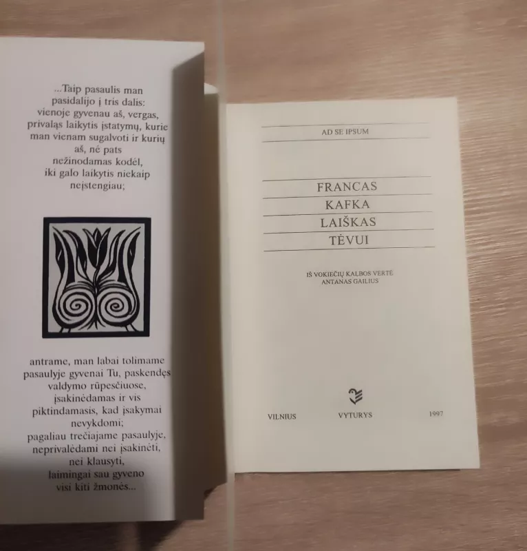 Laiškas tėvui - Franz Kafka, knyga 3