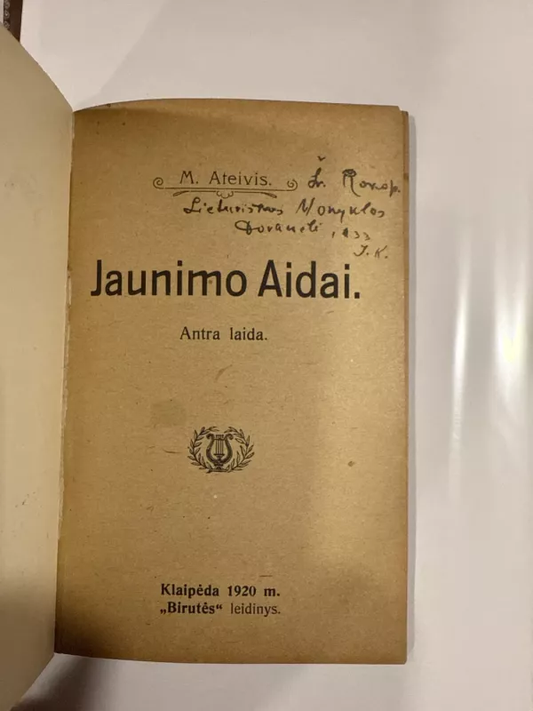 Jaunimo aidai - M. Ateivis, knyga 3