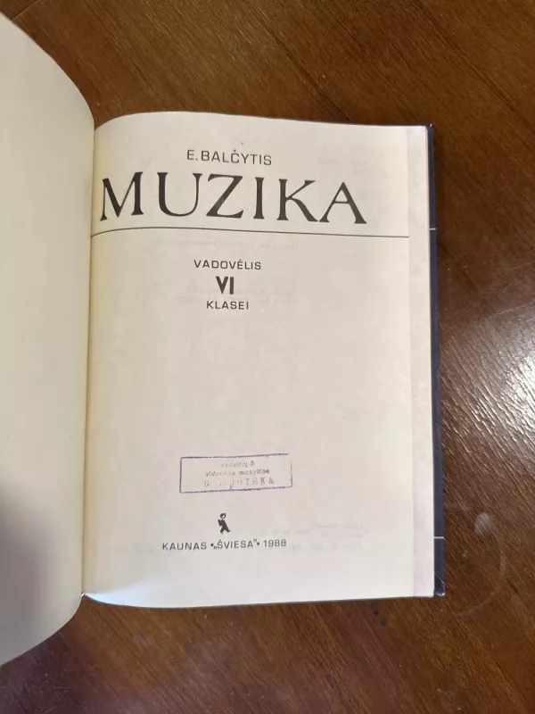 MUZIKA 6 -VADOVĖLIS - Eduardas Balčytis, knyga 3