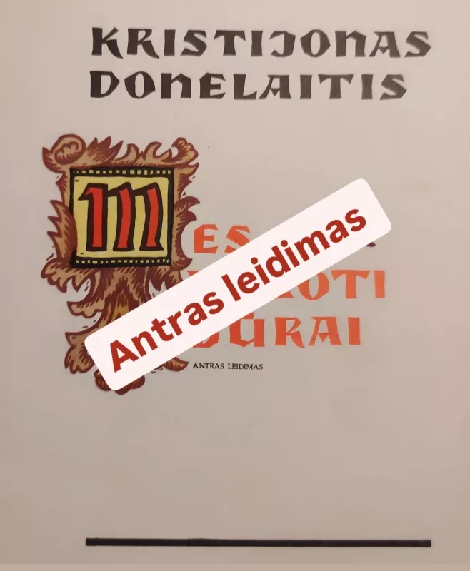 Mes vyžoti būrai - Kristijonas Donelaitis, knyga 3