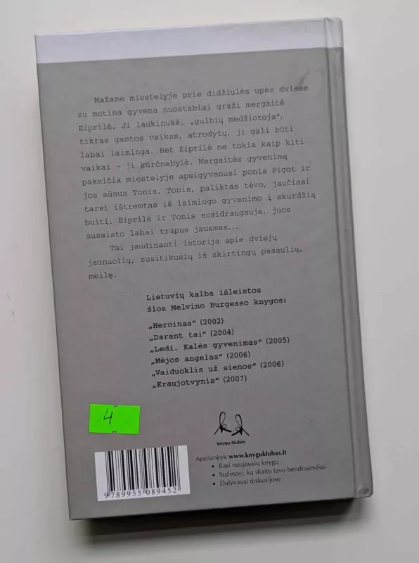 Eiprilės meilė - Melvin Burgess, knyga 3