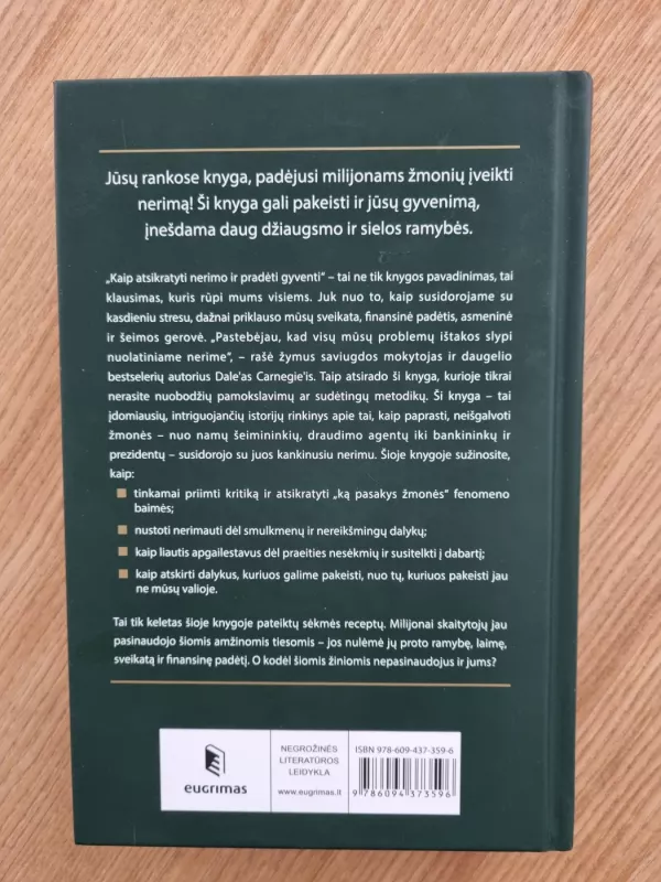 Kaip atsikratyti nerimo ir pradėti gyventi - Dale Carnegie, knyga 2