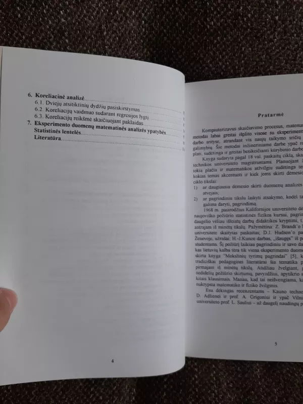 Eksperimento duomenų matematinės analizės pagrindai - Bronislovas Martinėnas, knyga 6