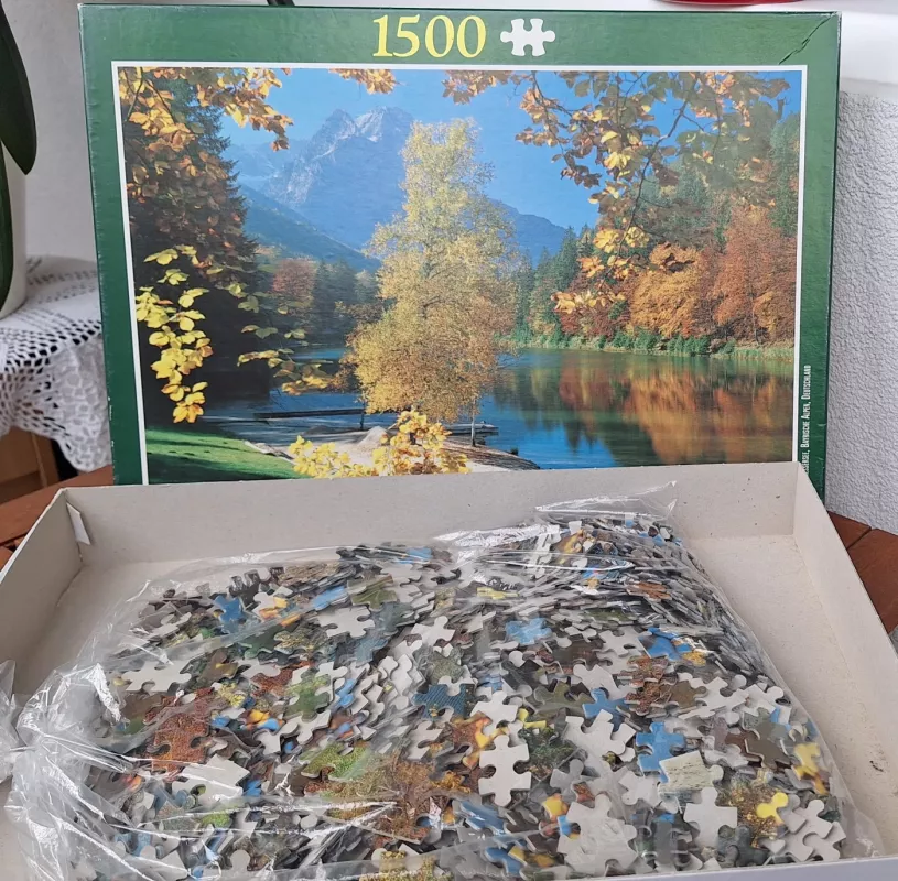 Dėlionė "Riessersee, Bavarijos Alpės, Vokietija", 1500 detalių - , stalo žaidimas 3