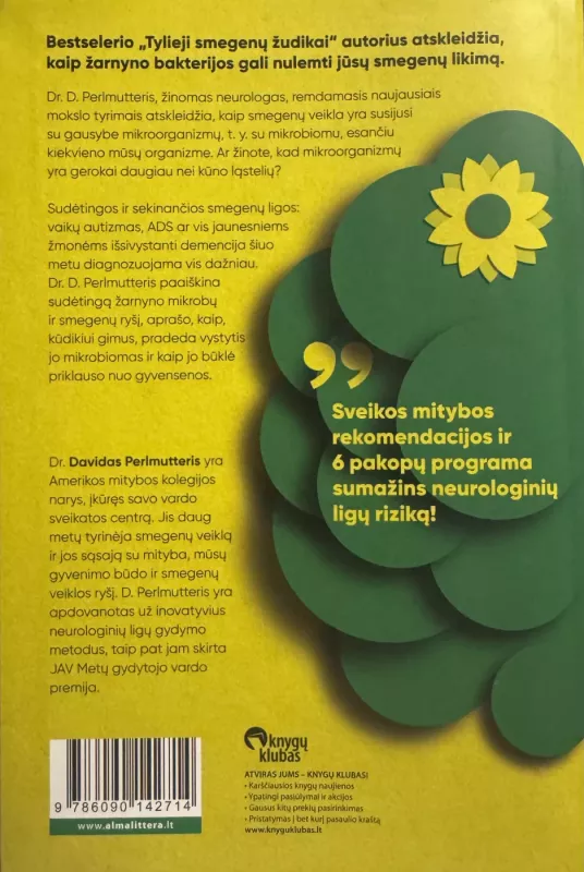 Smegenų gyvybingumo paslaptis - David Perlmutter, knyga 3