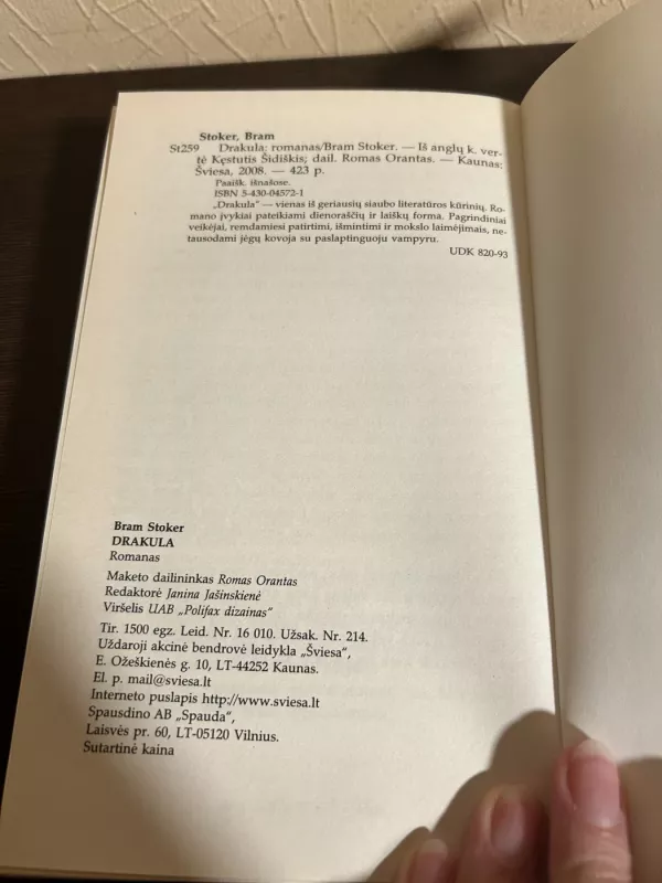 Drakula - Bram Stoker, knyga 6