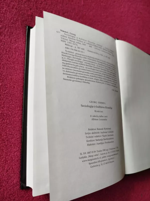 Sociologija ir kultūros filosofija - Georg Simmel, knyga 5