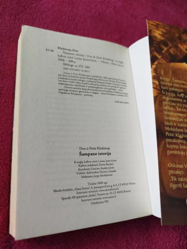 Šampano istorija - Don e Petie Kladstrup , knyga 4