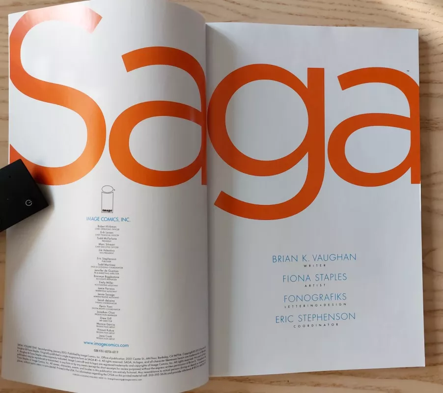 Saga Image Comics Vol. 1, 2, 4 (rinkinys) - Brian K. Vaughan and Fiona Staples, knyga 5