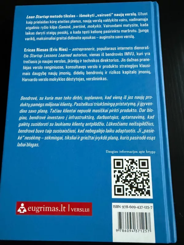 Lean Startup metodika - Eric Ries, knyga 3