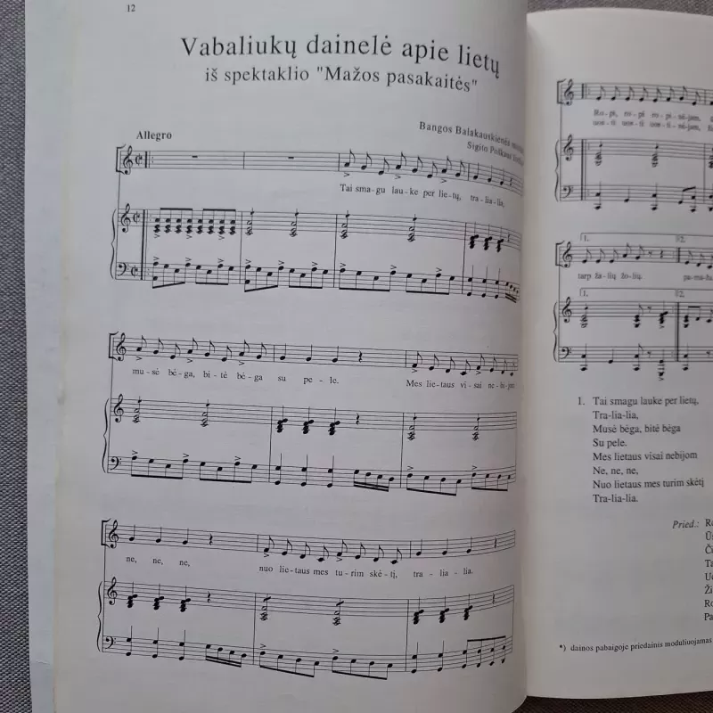 Vaikų dainos chorams ir ansambliams - A.Šumskis, knyga 5