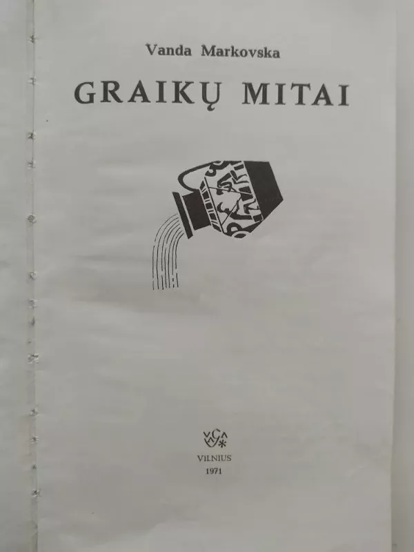 Graikų mitai - Vanda Markovska, knyga 2