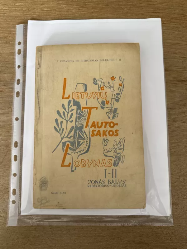 Lietuvių tautosakos lobynas I-II d. - J. Balys, knyga 2