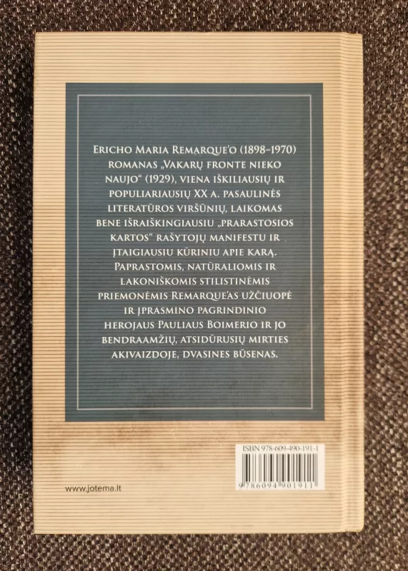 Vakarų fronte nieko naujo - Erich Maria Remarque, knyga 4