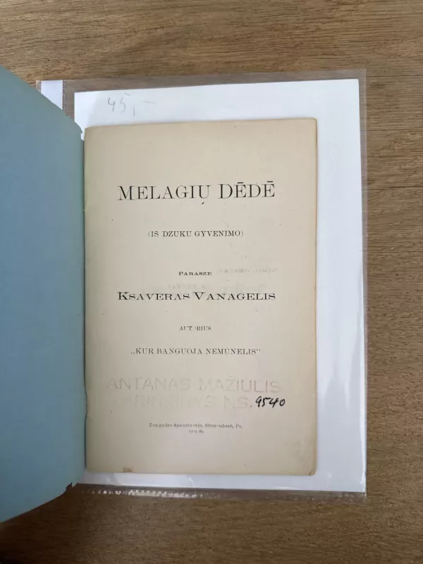 Melagių dėdė (iš Dzuku gyvenimo) - Ksaveras Vanagėlis, knyga 3