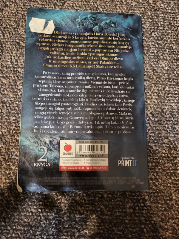Persis Džeksonas ir Olimpo dievai: monstrų jūra (2 – oji knyga) - Rick Riordan, knyga 4