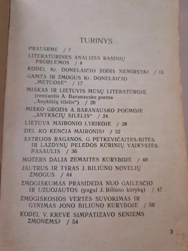 Vyresniųjų klasių moksleivių lietuvių literatūros rašiniai - Sudarė Rita Matulienė, knyga 3