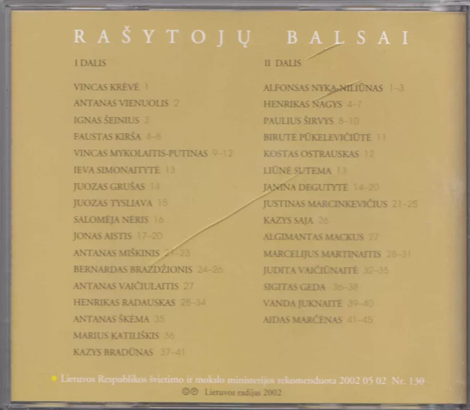 Rašytojų balsai - Įvairūs autoriai, plokštelė 3