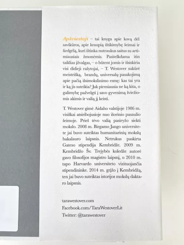 Apšviestoji - Tara Westover, knyga 5